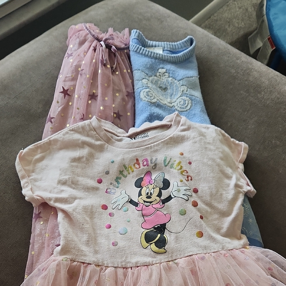 Disney Minnie Mouse Pink and Blue Casual Dress Set